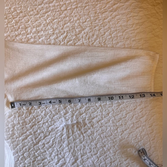 White and Blue Embroidered Shirt - Picture 6 of 7